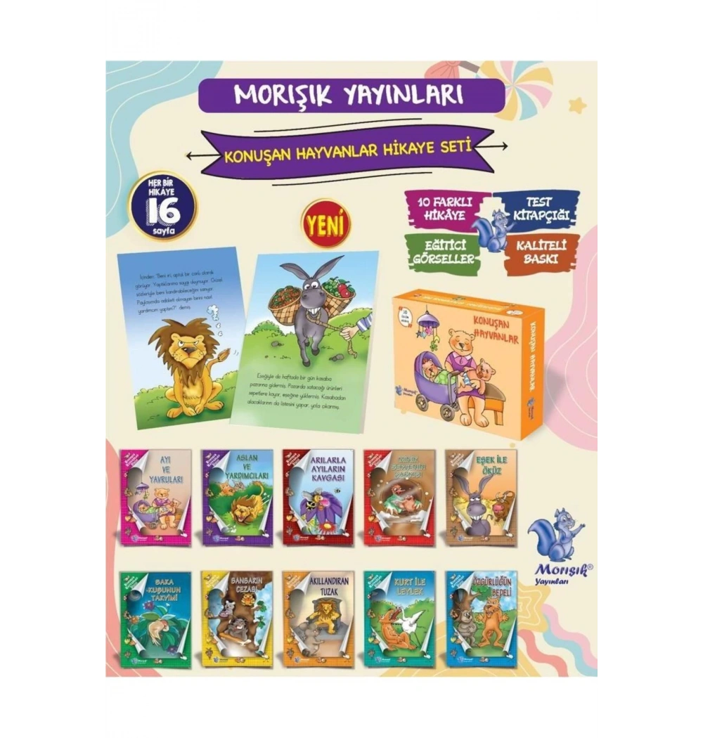 Konuşan Hayvanlar Dizisi 1.Sınıflara 10 Kitap Morışık