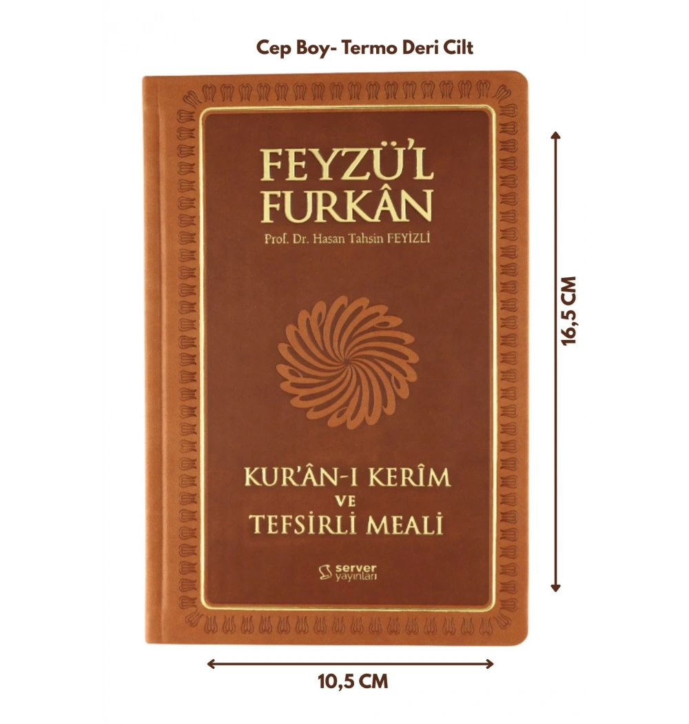 Feyzül Furkan Tefsirli Meal Cep Boy Ciltli Taba Renk Metinli