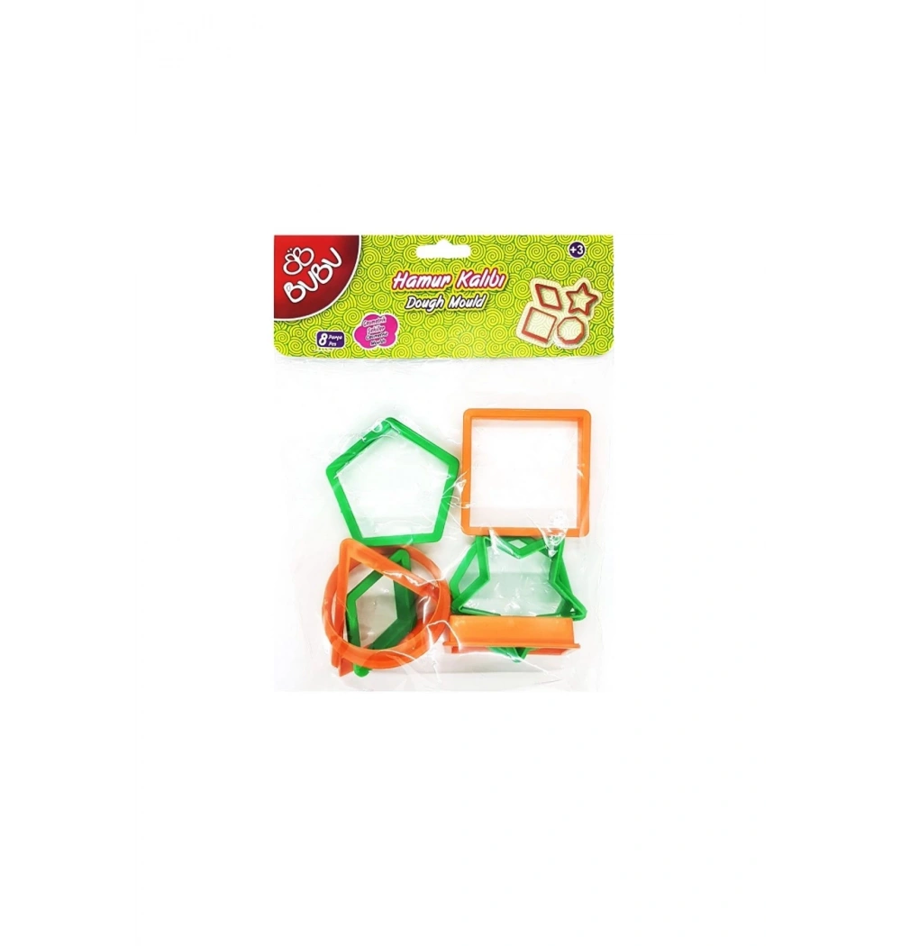 Bu-Bu Hamur Kalıbı Geometrik Şekiller 8 Prç Hk0001