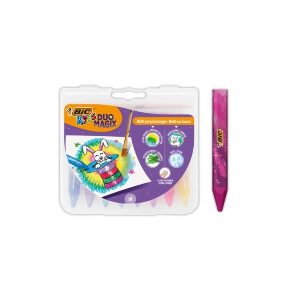 Bıc Duomagıx Çok Amaçlı Pastel Boya 8 Li Frk.Yüzey 989683