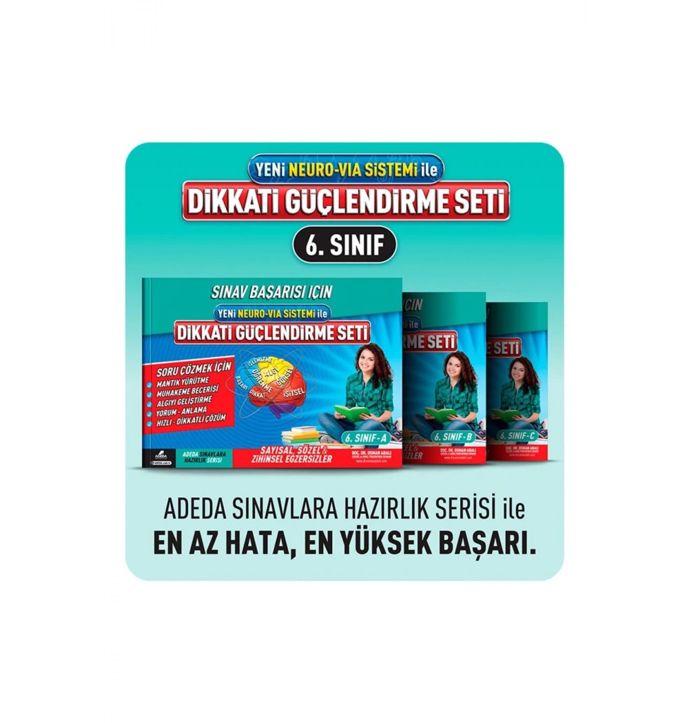Dikkati Güçlendirme Seti 6. Sınıf 3 Kitap Adeda