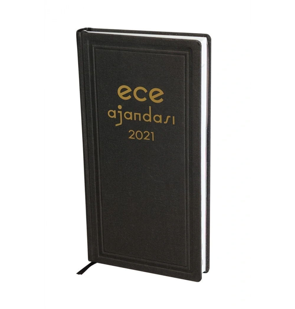 Ece Ajanda 17*33 Asya Günlük Ticari  Çizgili Siyah 2025