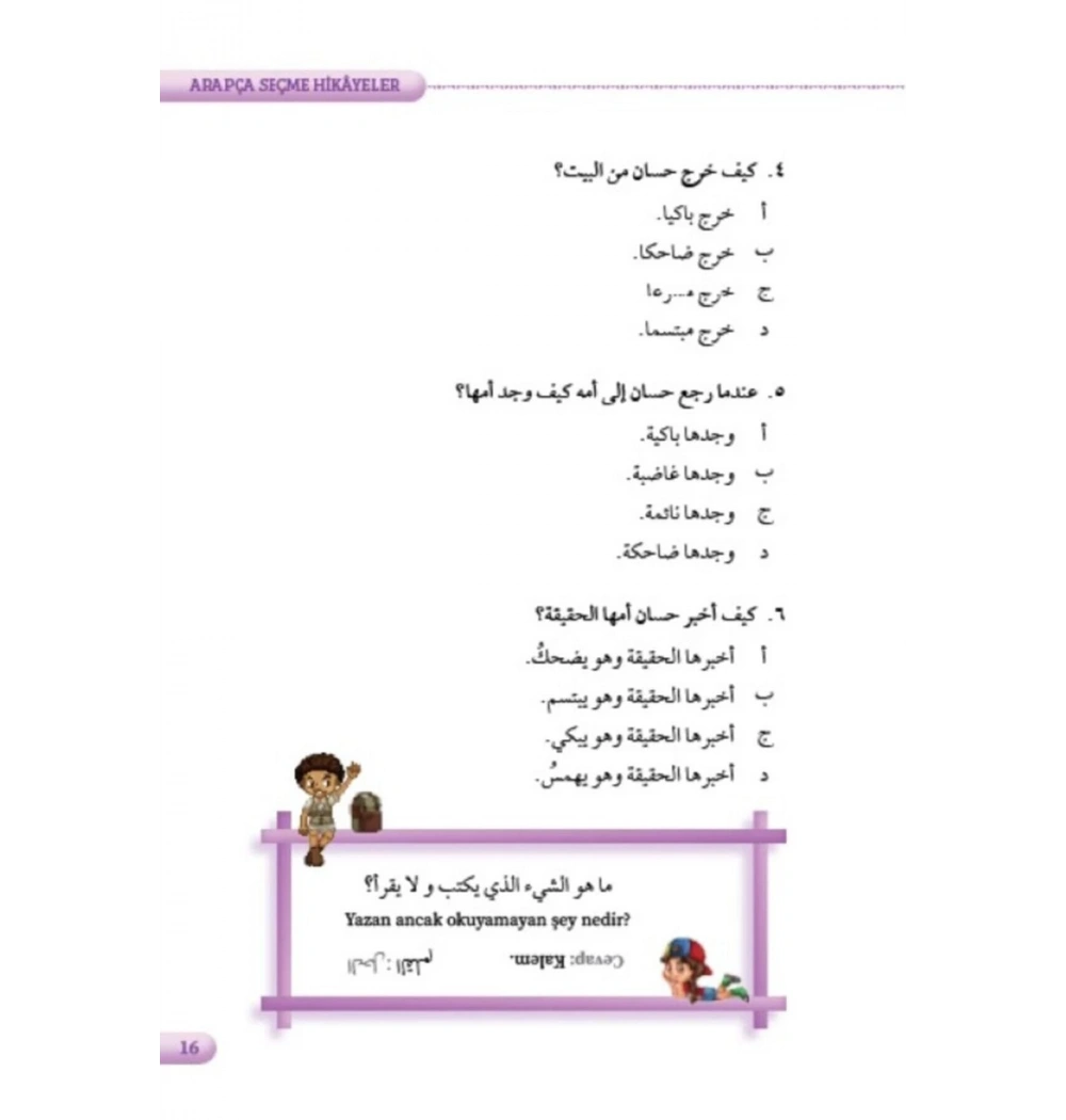 Türkçe Çevirileriyle Arapça Seçme Hikayeler 3.Kitap Musa Yıldız Akdem
