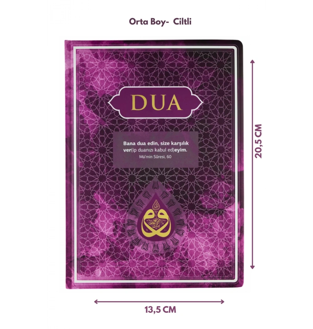 Dua Kitabı Orta Boy Arapça Türkçe Lila Renk Server