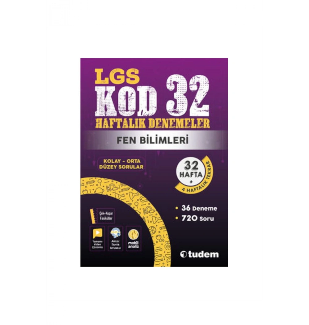 Tudem Lgs Fen Bilimleri Kod 32 Haftalık Denemeler 32 Hafta