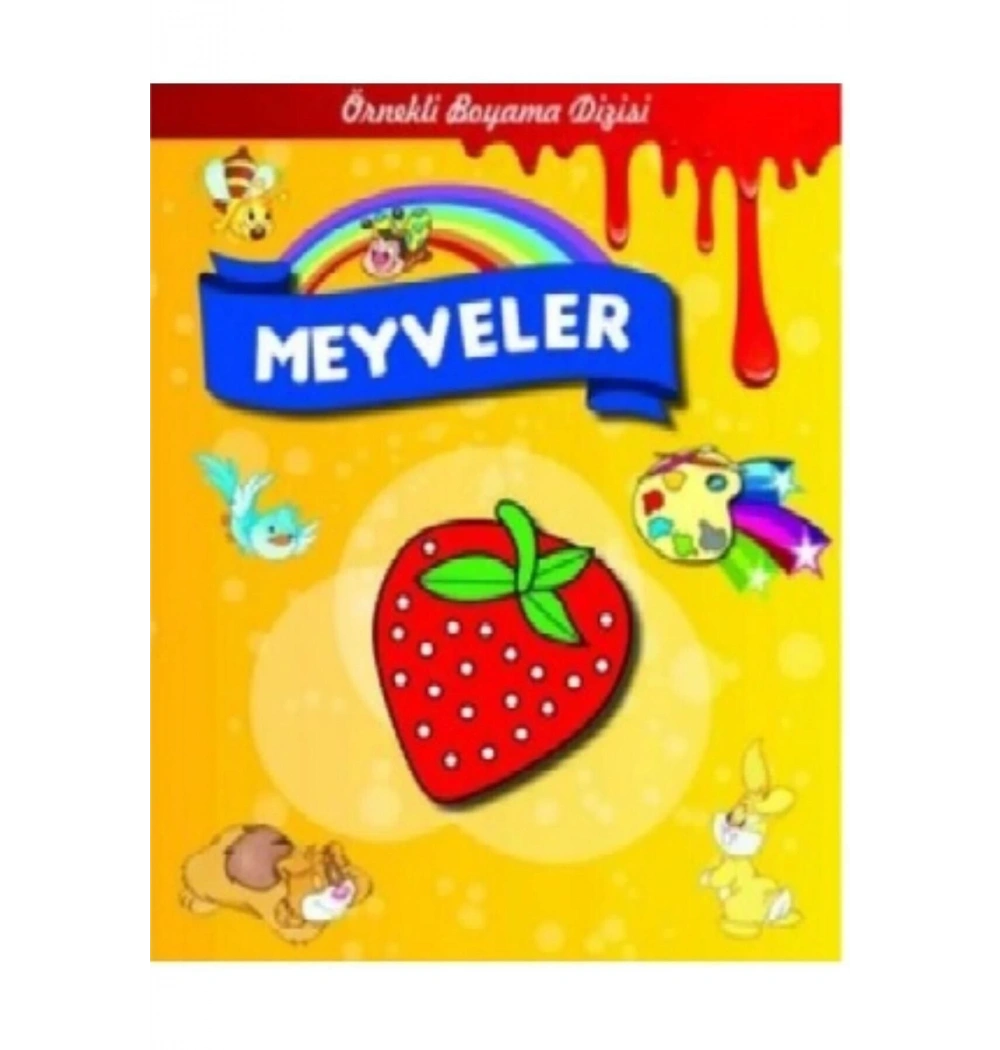 Örnekli Boyama Dizisi. Meyveler- Parıltı