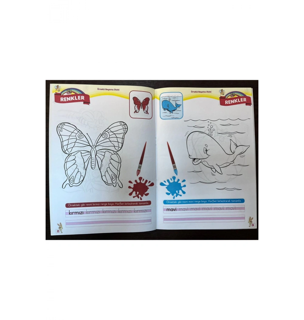 Örnekli Boyama Dizisi. Renkler- Parıltı