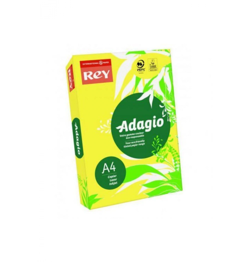 Adagio A4 Renkli Kağıt Sarı 80 Gr 500 Lü