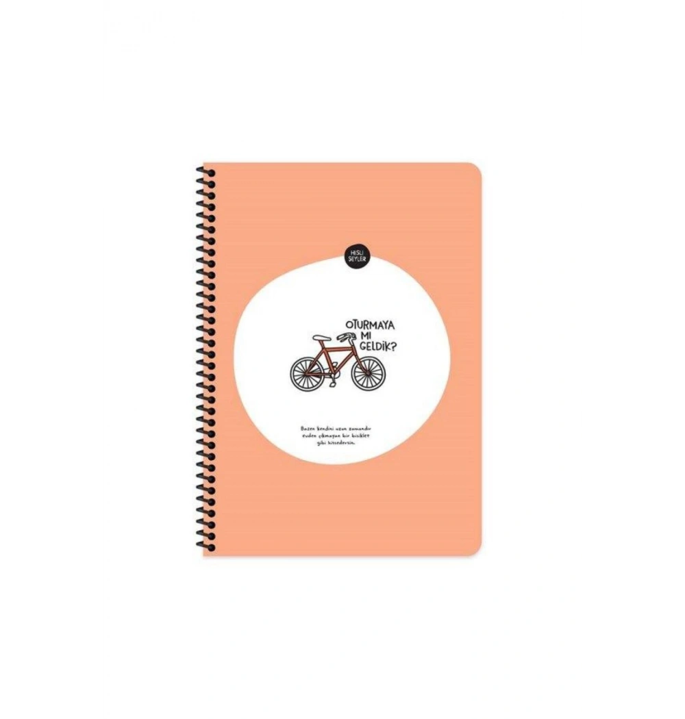Keskin Color Hisli Şeyler A4 80Yp.Çizgili Spiralli Stickerli Defter - Oturmaya Mı Geldik?