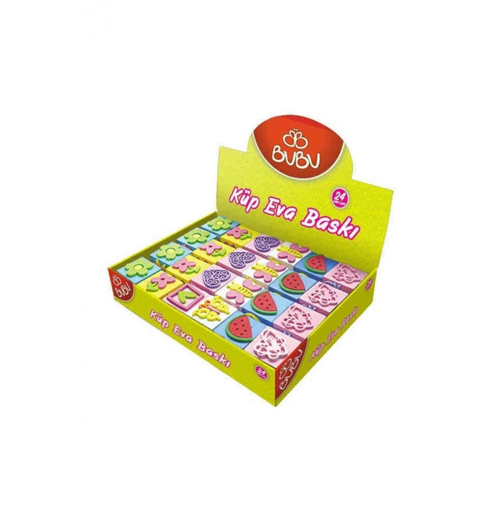 Bu-Bu Küp Eva Baskı Kutu 24 Lü Model2 Kod:Bubu-Eb0001