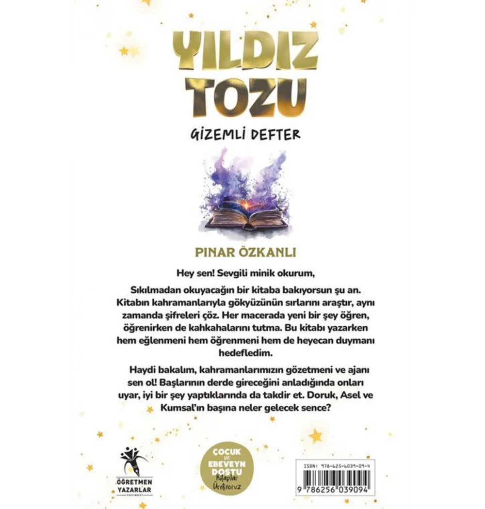 Yıldız Tozu  Gizemli Defter  Pınar Özkanlı  Öğretmen Yazarlar