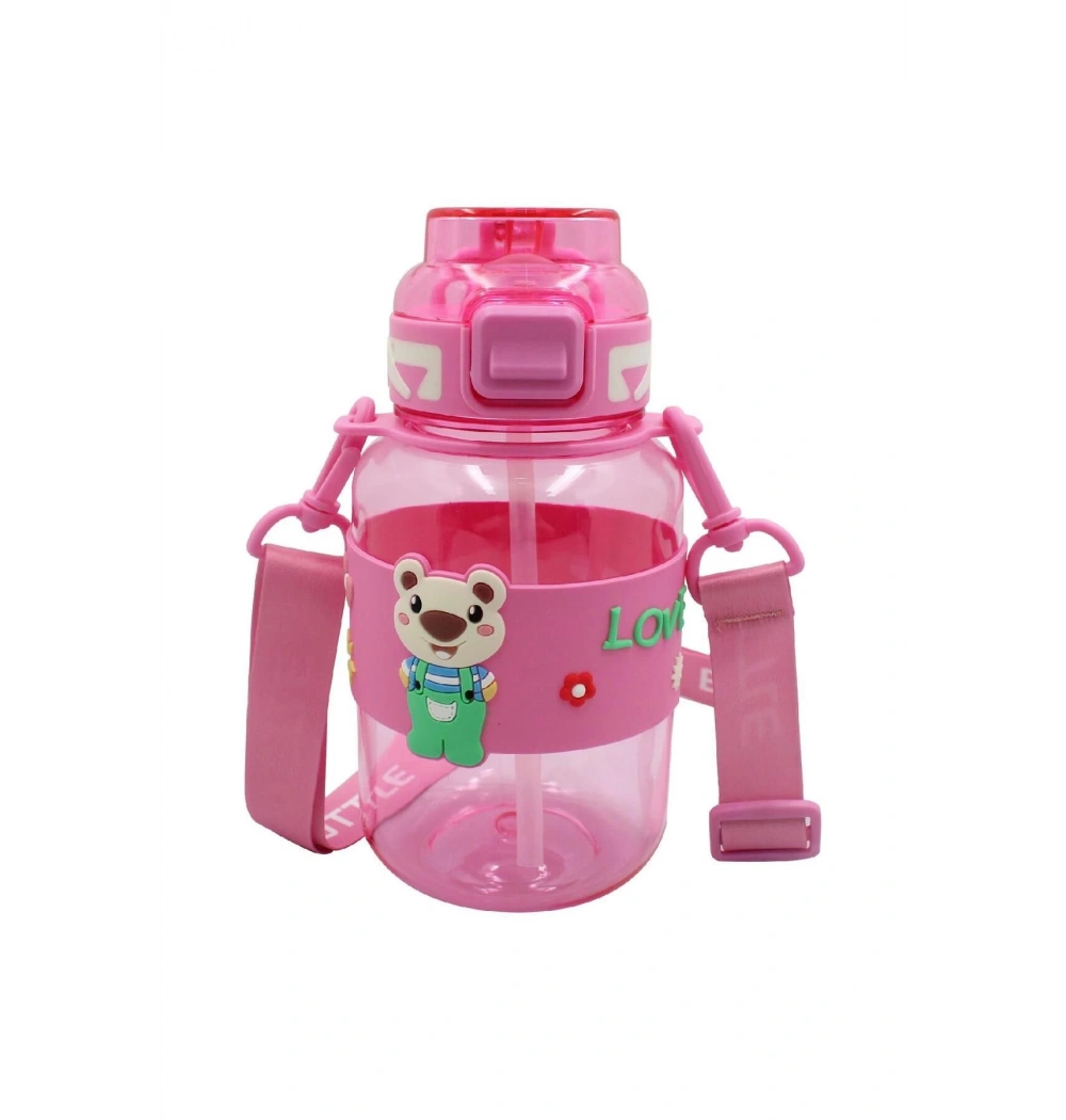 Noki Kids Su Matarasi Petg Pipetli Kapak Silikon Kemerli Askılı 800 Ml T-0118-060