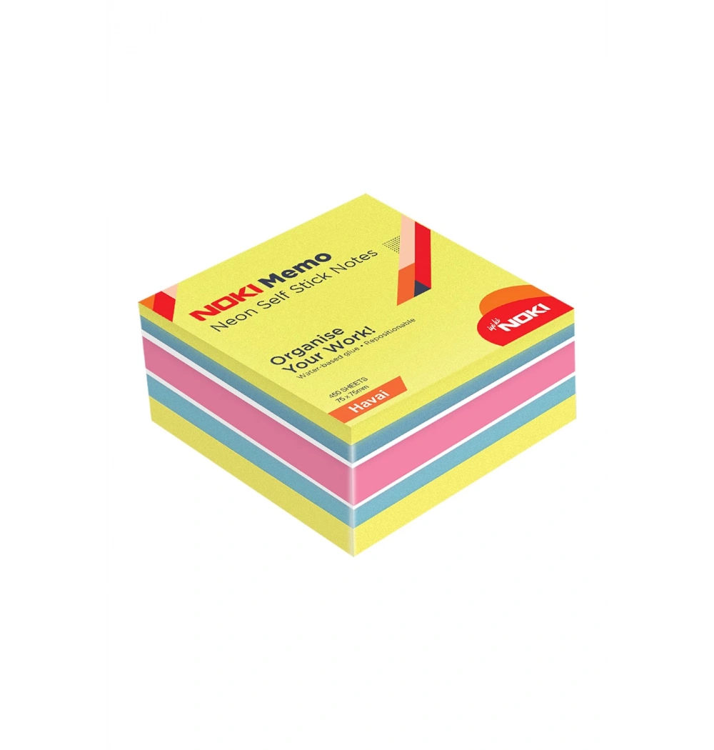 Noki Memo 75X75 Neon Havai Küp Bloknot