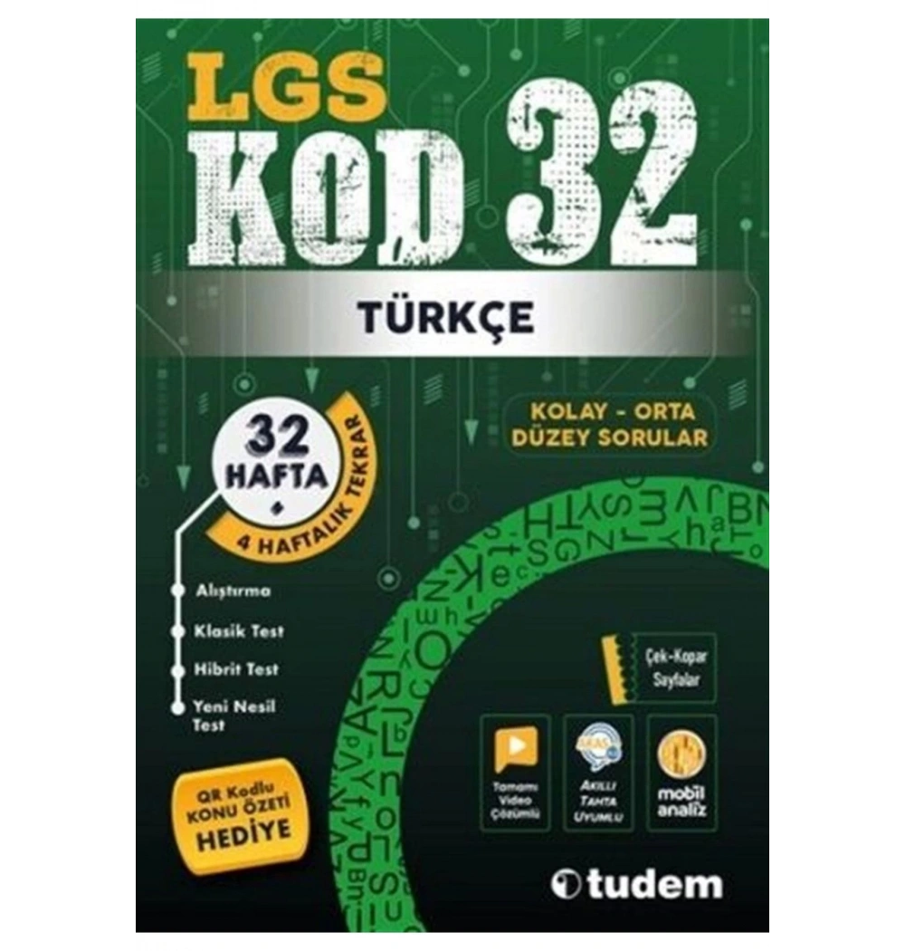 Tudem Lgs Türkçe Kod 32 Kolay Orta Düzey Sorular