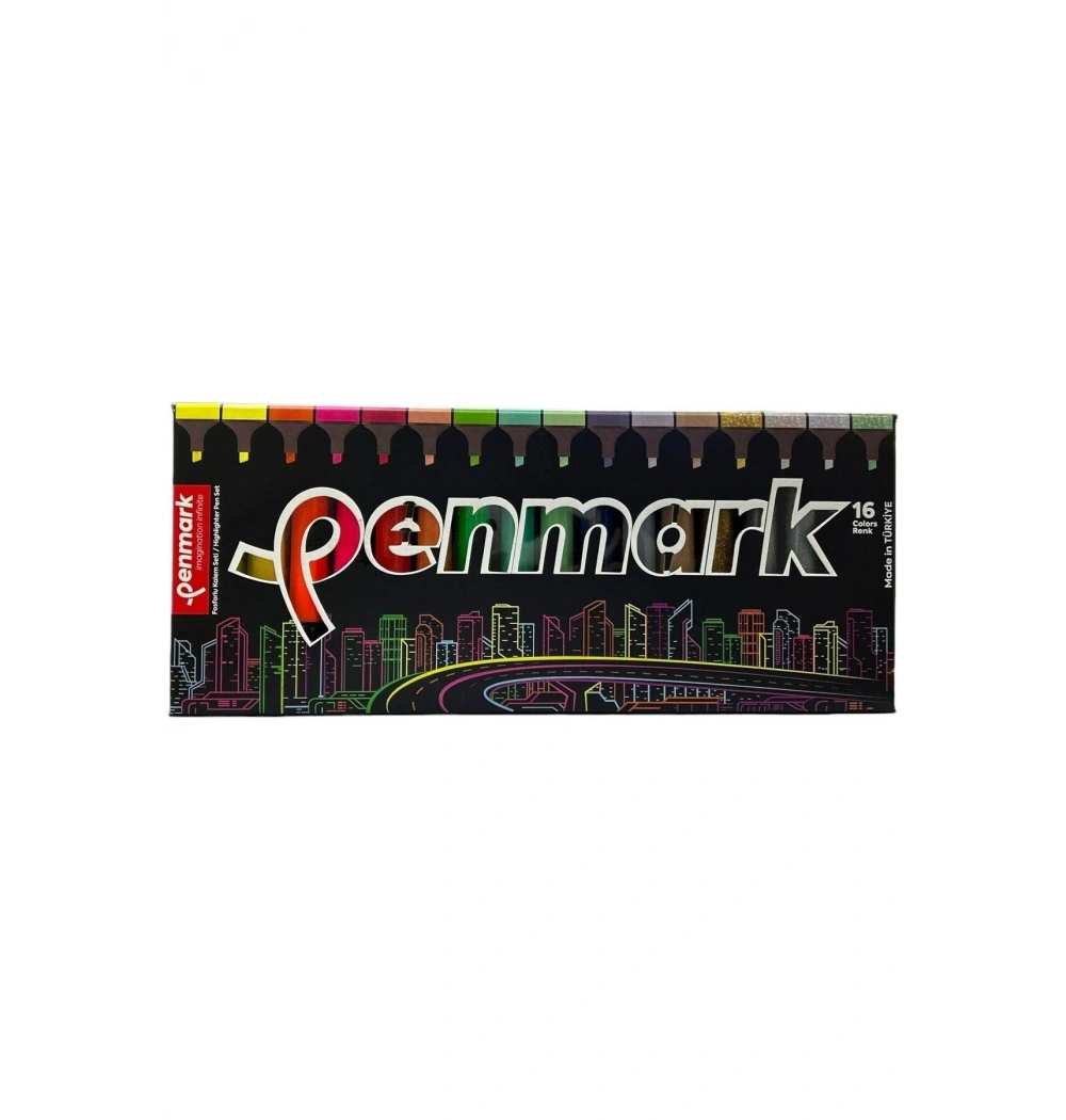Penmark Fosforlu Kalem 24 Lü Süper Kutu 4 neon+4 Pastel + 4 tropik+4 Simli Hs-505-16s