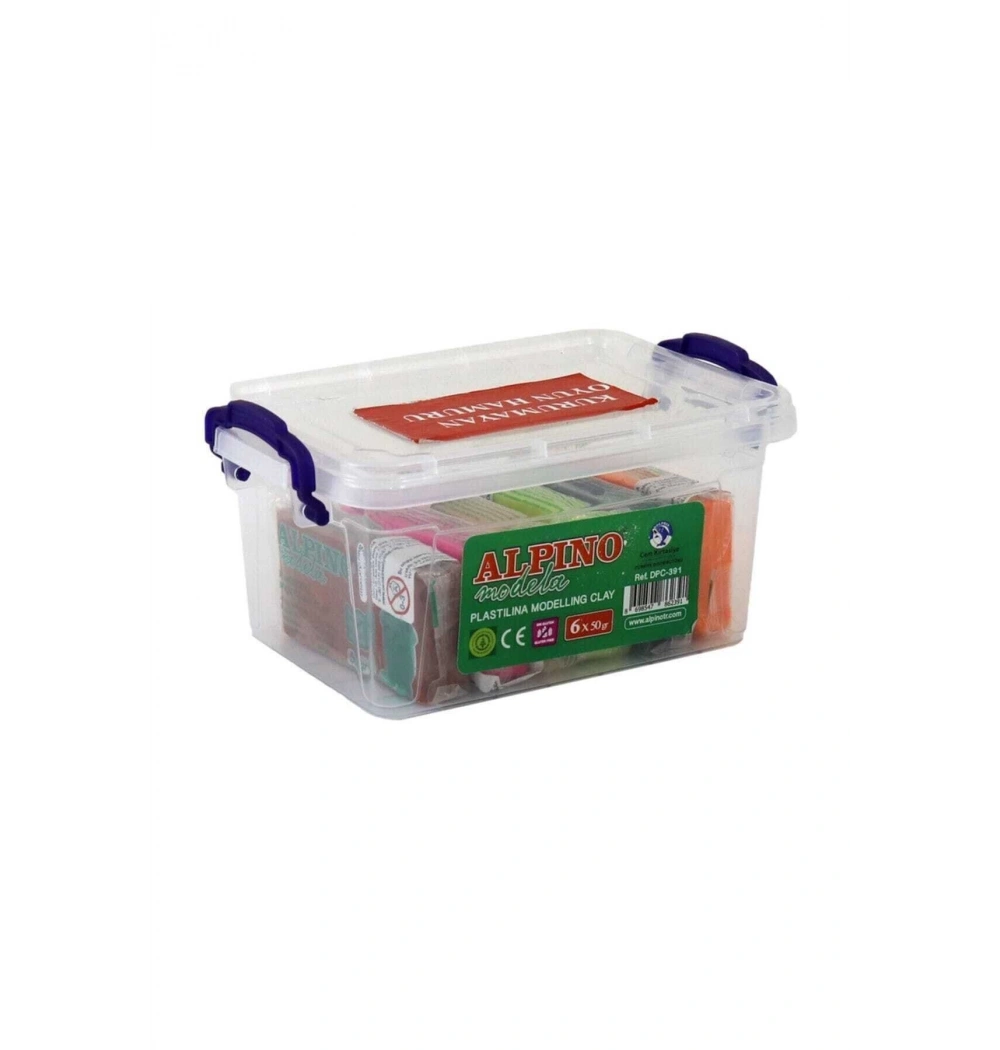 Alpino Oyun Hamuru 50 Gr * 6 Lı Plastik Kutu Kod:Alp-Dpc-391