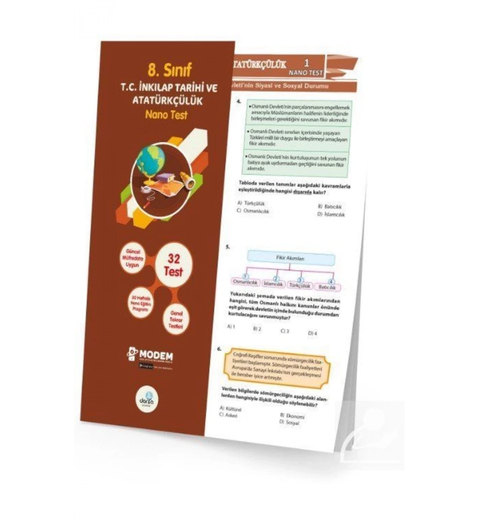 8.Sınıf İnkılap Tarihi Yaprak Test Dorya