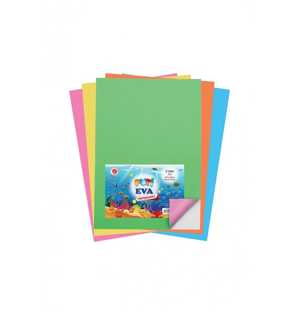 Viva Puti 20X30 Renkli Eva Yapışkanlı 10 Renk A4