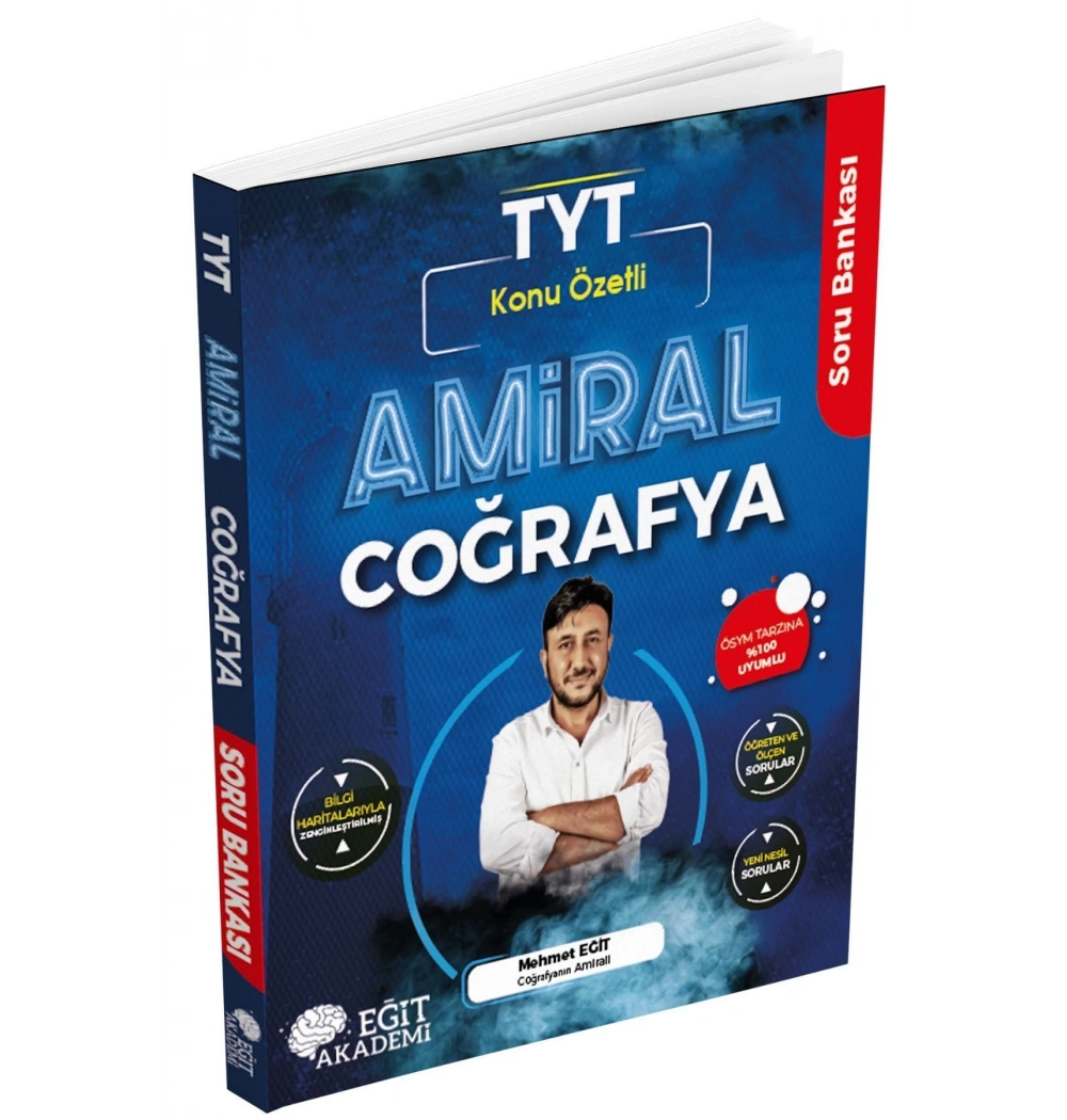Tyt Konu Özetli Amiral Coğrafya Soru Bankası  Mehmet Eğit
