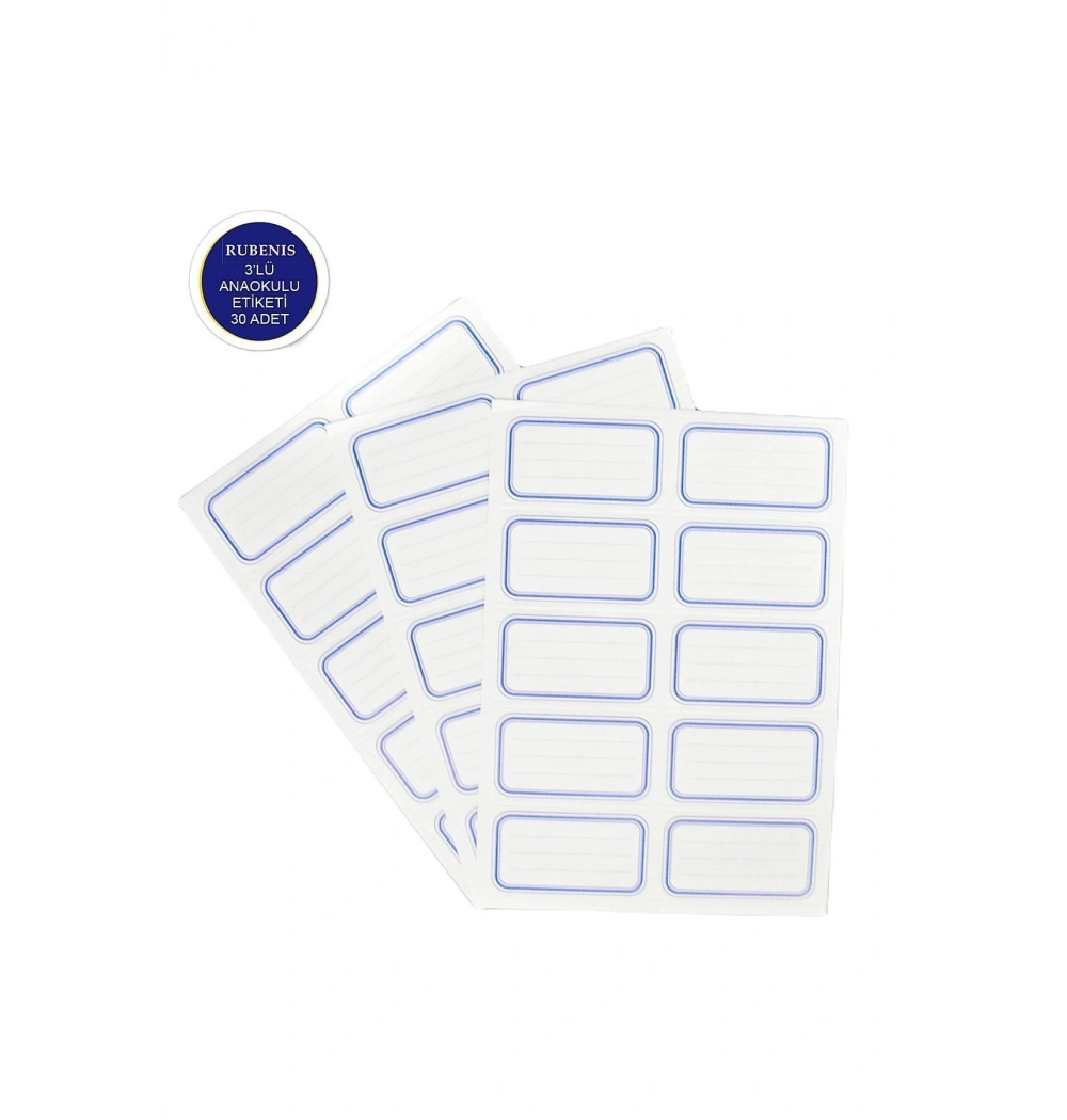 Rubenis 3 Lü Okul Etiketi Erkek  Mavi