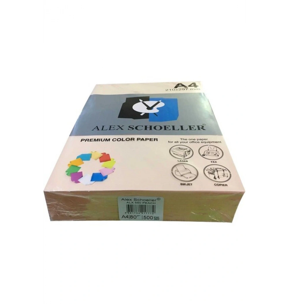 Alex Schoeller Renkli̇ Fotokopi̇ Kağidi 500 Lü A4 Somon Alx-550