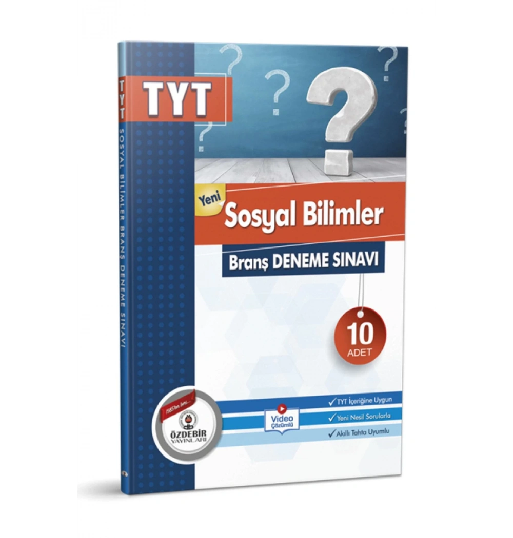 Özdebir Tyt Sosyal Bilimler 10 Branş Deneme Seti