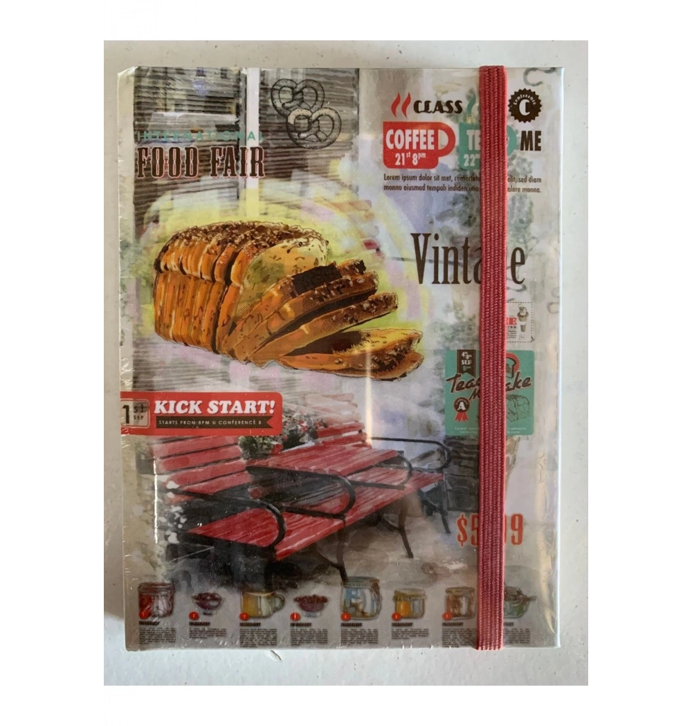 Liz Defter 10X14 Ofset Kpk 96Yp 70Gr Ivory Lastikli Çizgili  Ofs123L
