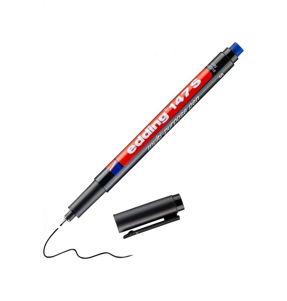 Edding Asetat Kalemi Silgili Siyah E 147S