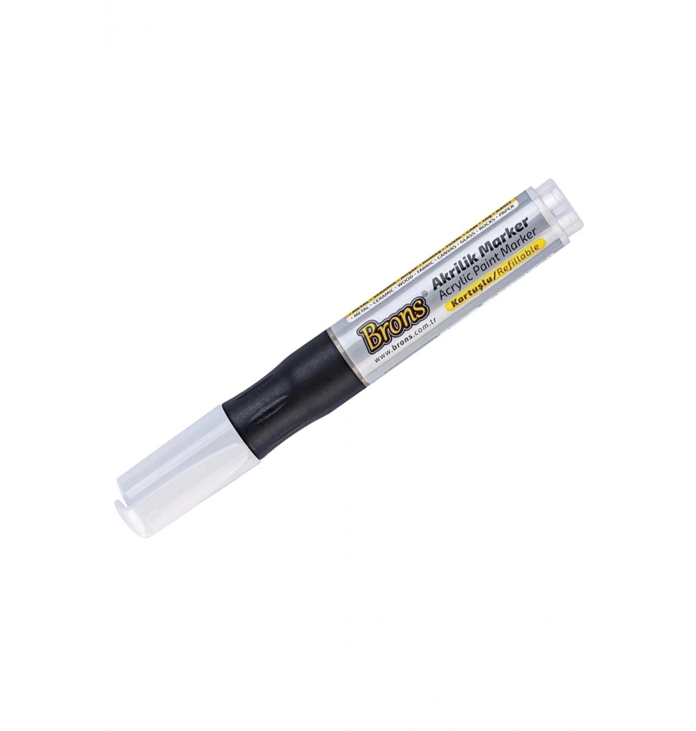Brons Akrilik Markör Beyaz Br-4014