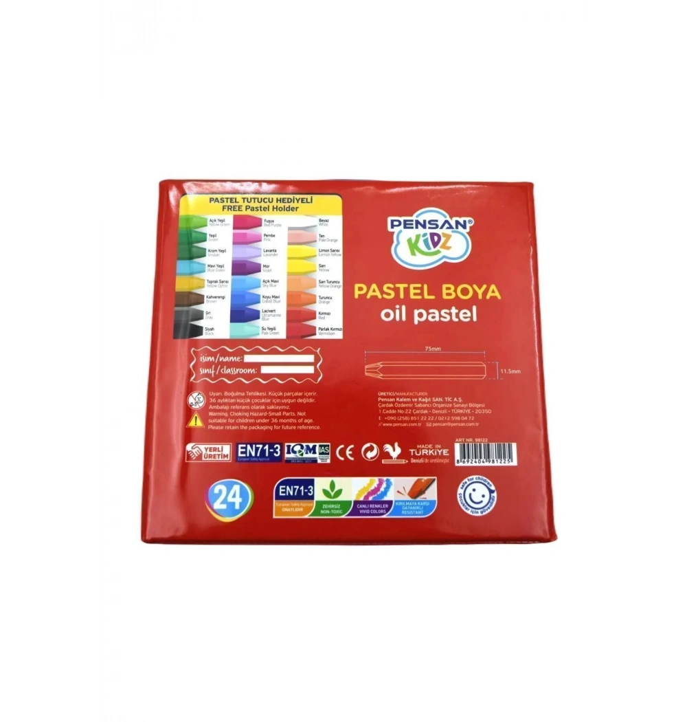 Pensan Kidz Çantali Pastel Boya 24 Renk pe98121pb24rç