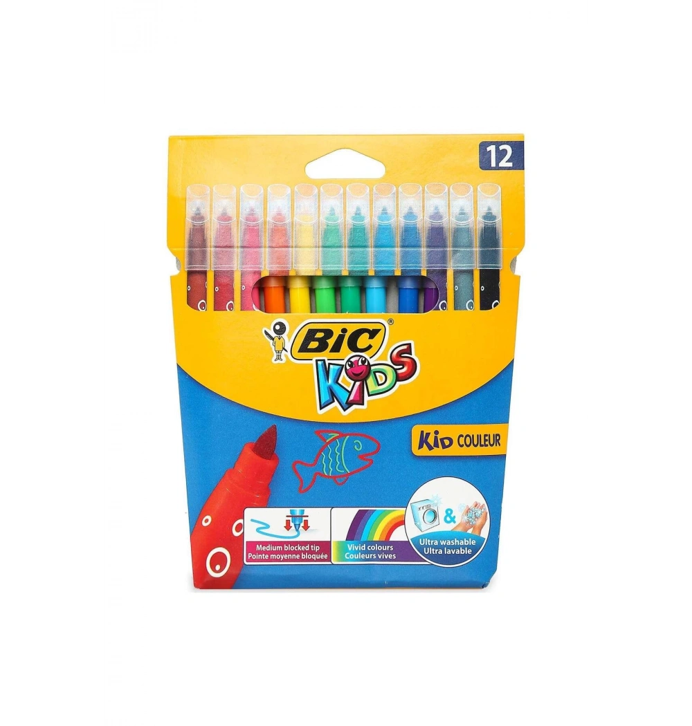 Bic Kids Color Keçeli 12 Renk  Boya Kalemi  Kod:920293