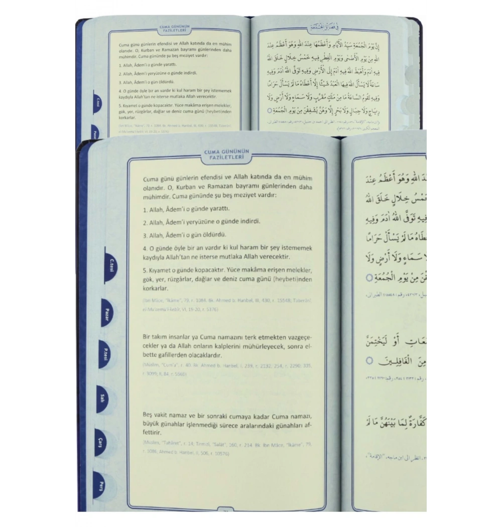 Dua Kitabı Büyük Boy Arapça Türkçe Lacivert  Server