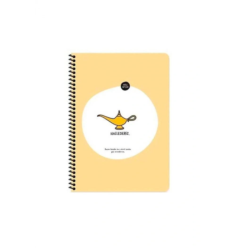 Keskin Color Hisli Şeyler 16.5 * 22,5  80Yp.Kareli Spiralli Stickerli Defter - Hallederiz