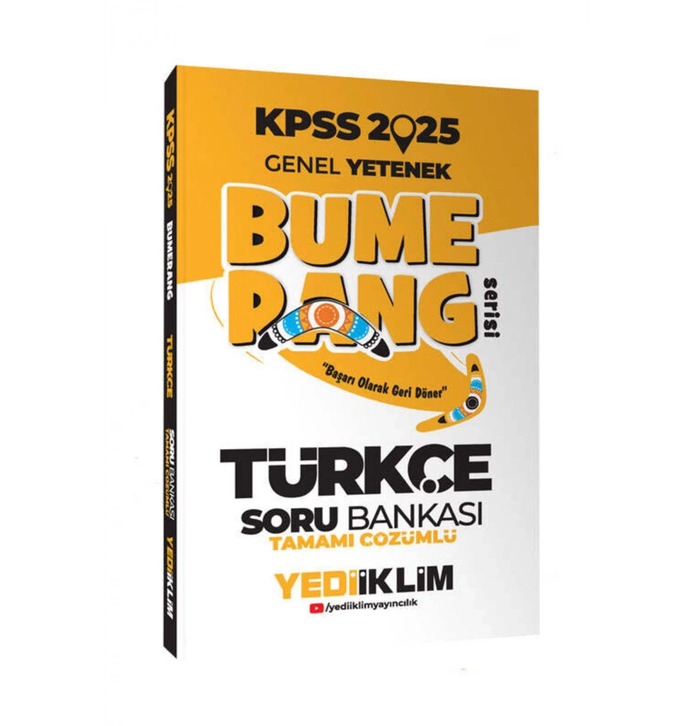 2025 Kpss Gy Bumerang Türkçe Çözümlü Soru Bankası  Yediiklim