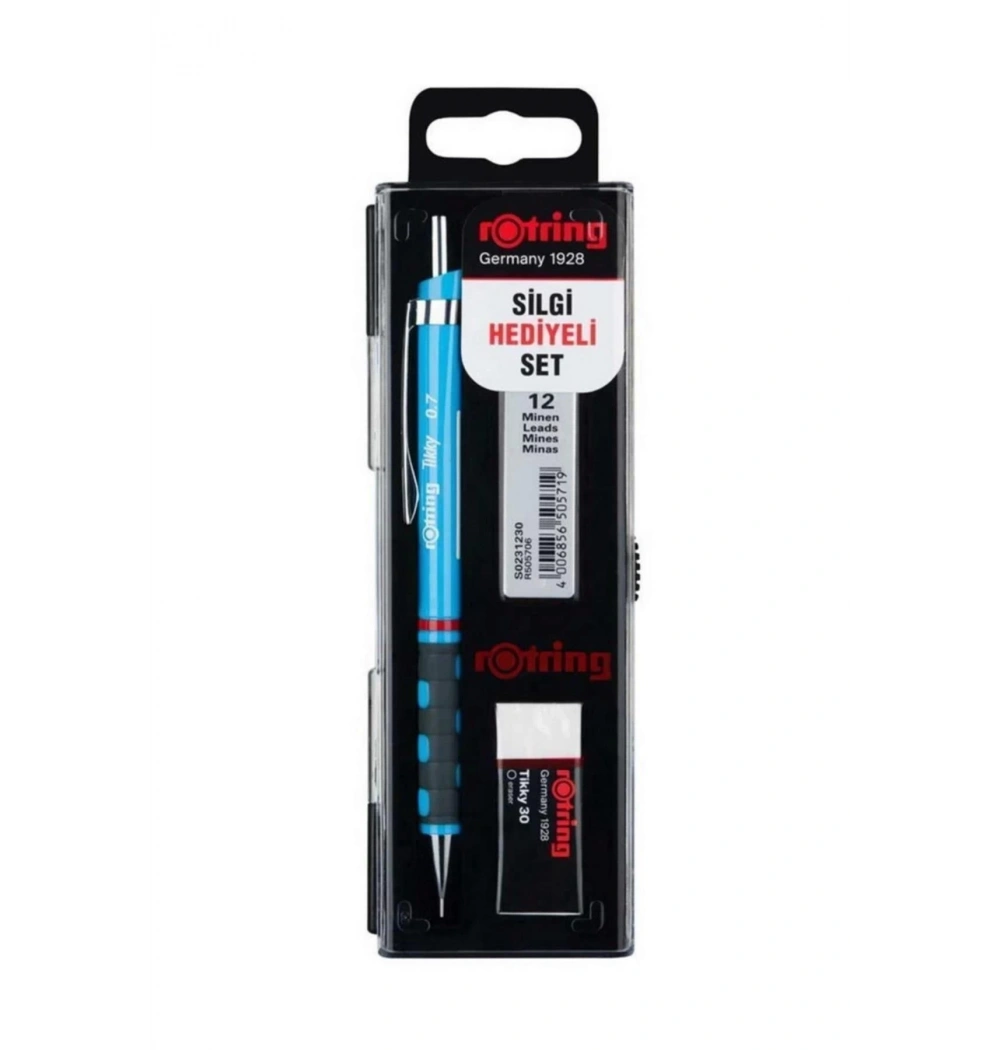 Rotring Tıkky Min Silgi 3Lü Okul Seti- 0.7 Açık Mavi Ro-Kk07-07 Açık Mavi