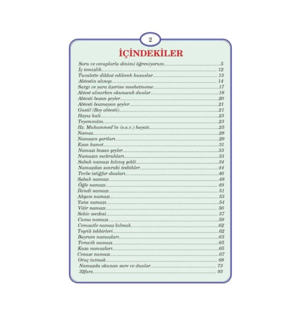 Merve Abdest Gusül Ve  Namaz Hocası  96 Sayfa