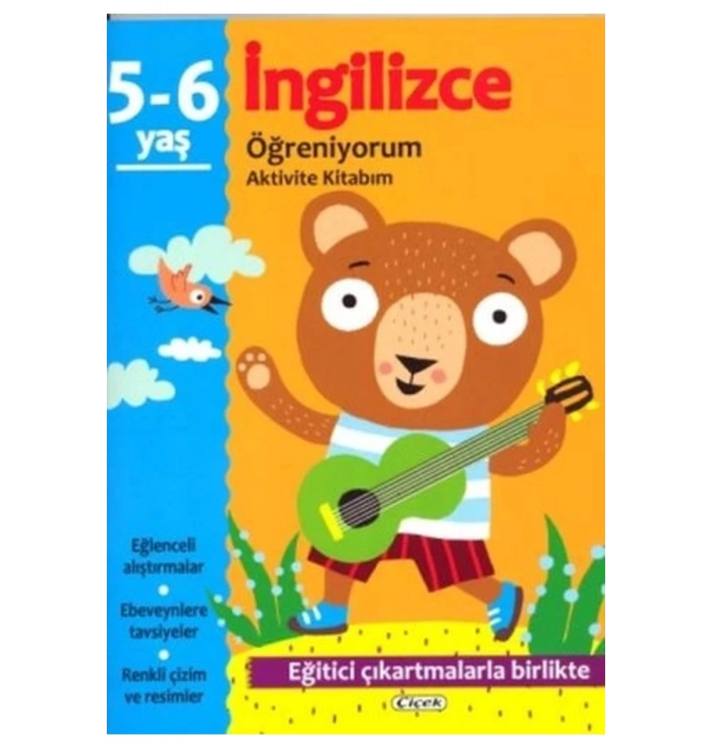 5-6 Yaş İngilizce Öğreniyorum Aktivite Kitabım  Çiçek Yayın