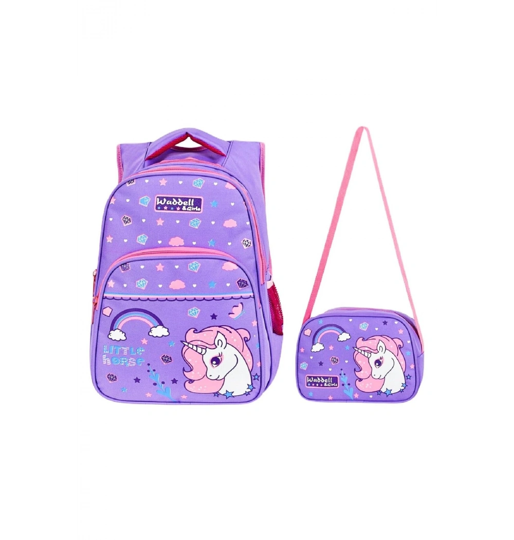 Yarasa Sırt İlkokul Çantası Lila Lıttle Horse Özkara Çanta