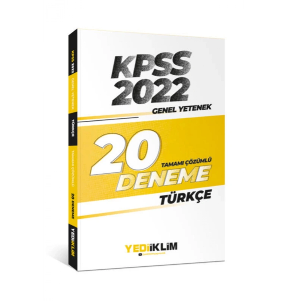Kpss 2022 Gy Türkçe 20 Çözümlü Deneme  Yediiklim