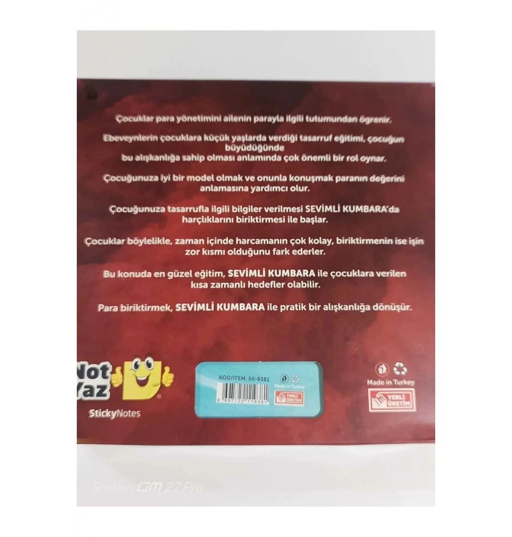 3D Sevimli Kumbara Sk-9350 Notyaz