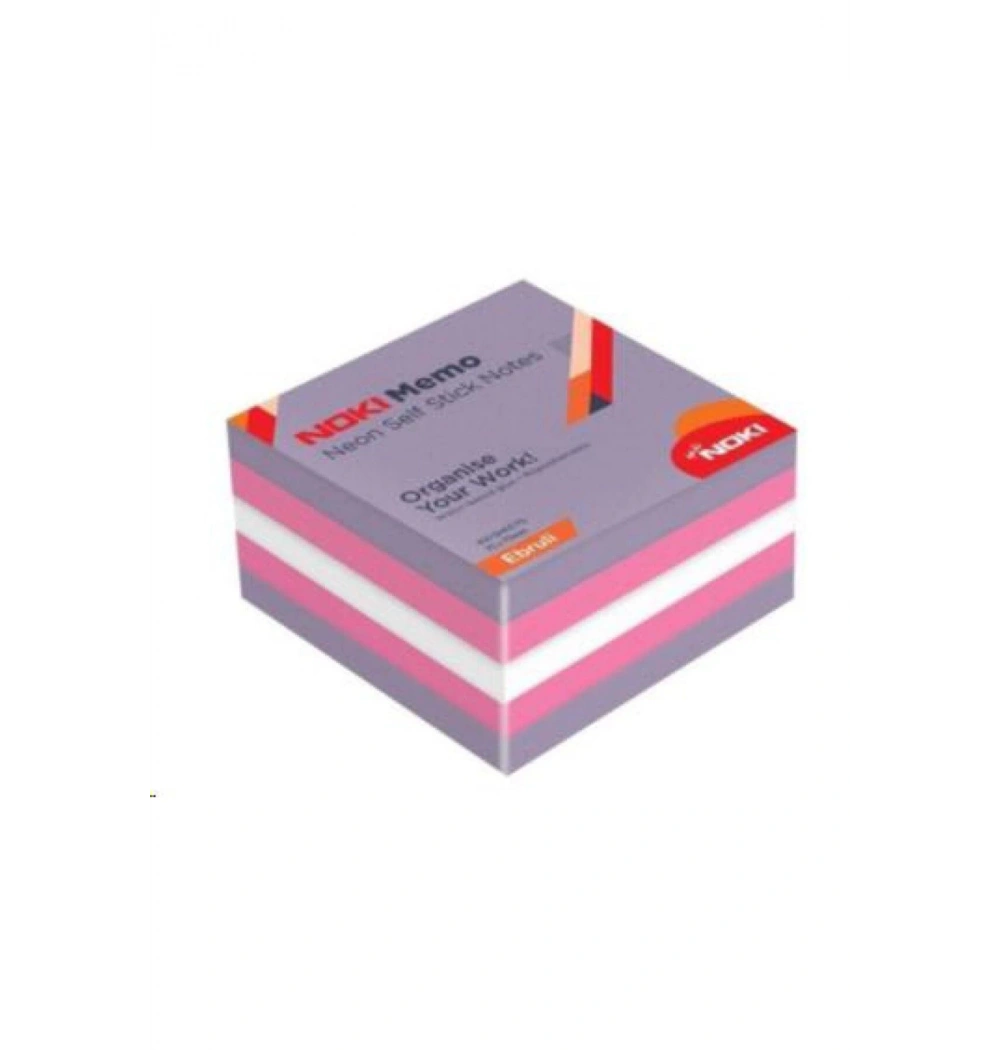 Noki Memo 75X75 Neon Ebruli Küp Bloknot