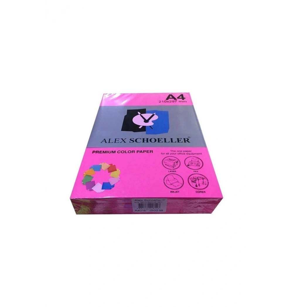 Alex Schoeller Renkli̇ A4 Kağidi 80 Gr Pembe 100 Lü