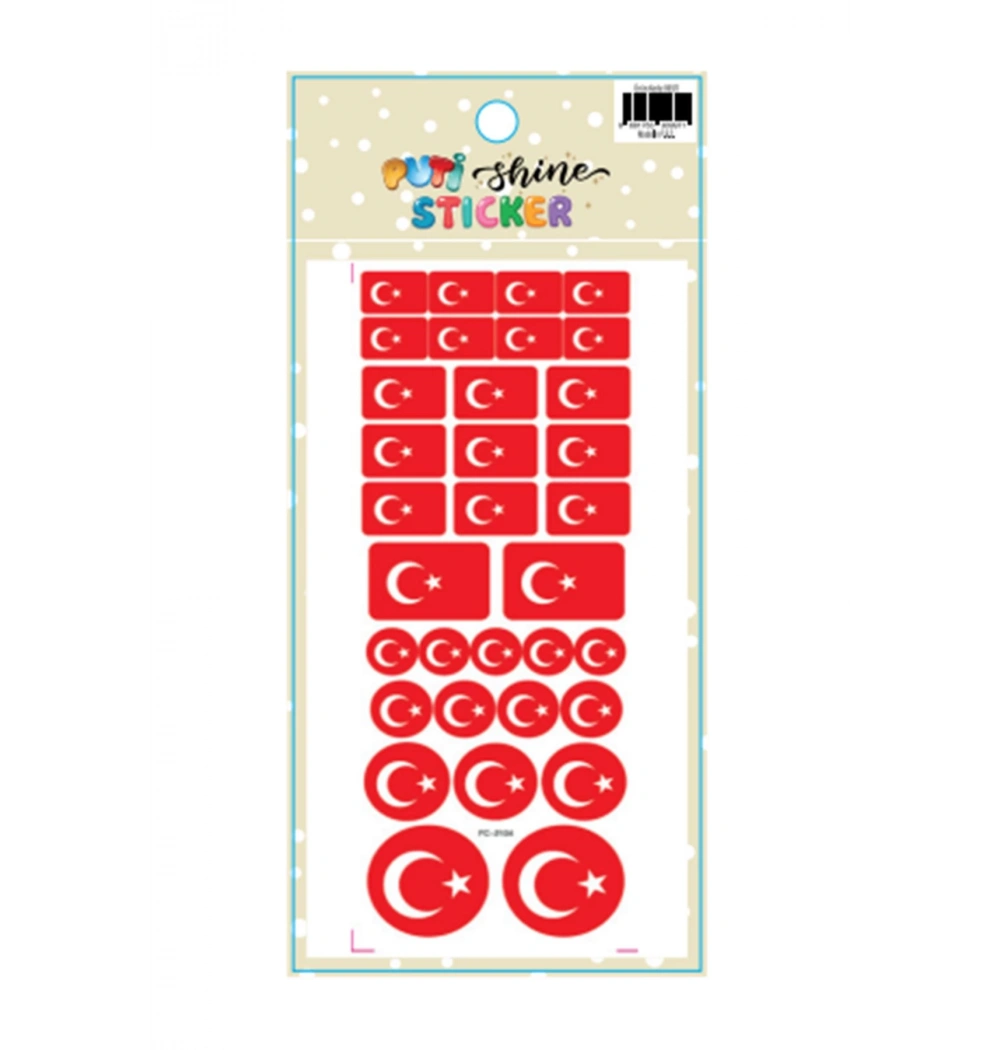 Viva Puti Shıne Sticker Türk Bayrağı 09971
