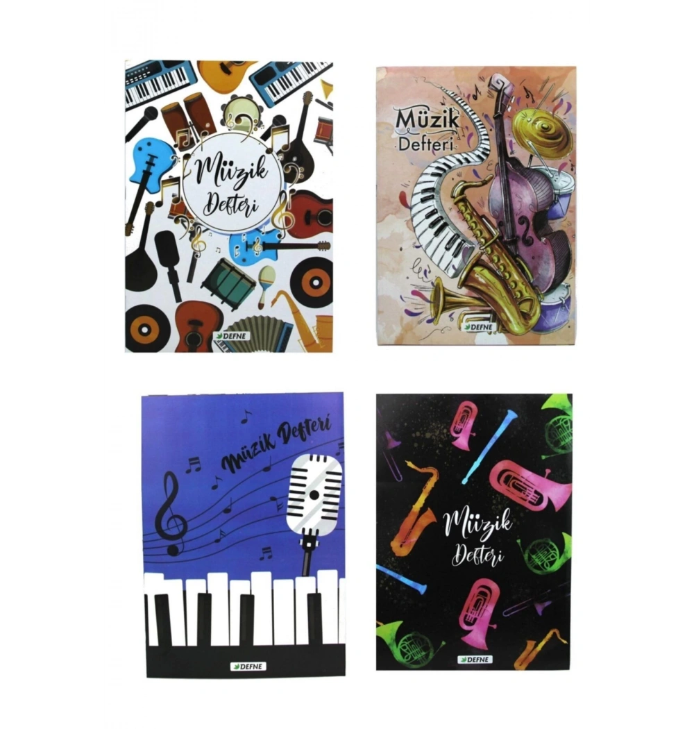 Defne Müzik Defteri Dikişli A4 20X28 24 Yaprak Dfn-0561