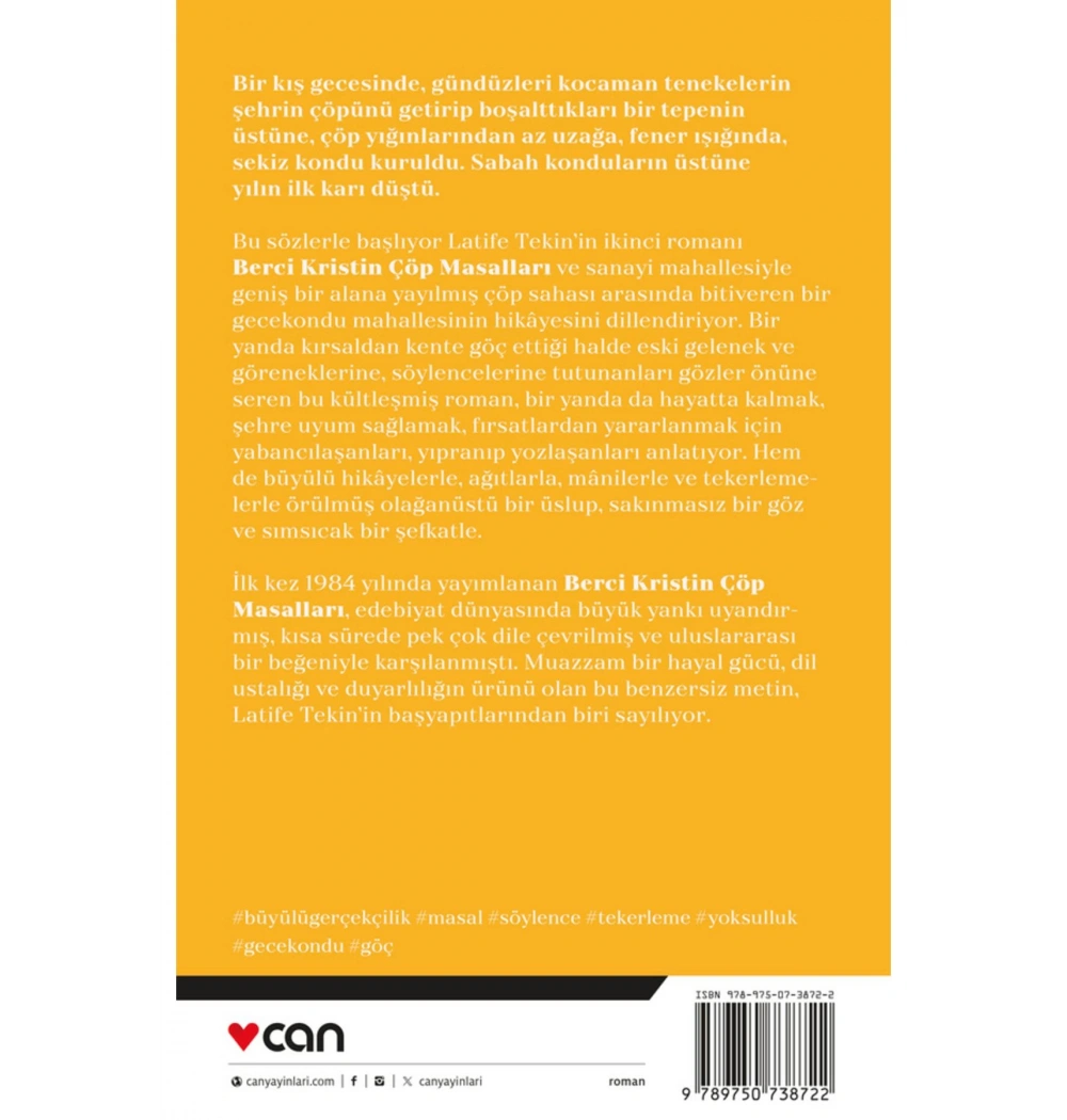 Berci Kristin Çöp Masalları  Latife Tekin  Can Yayın