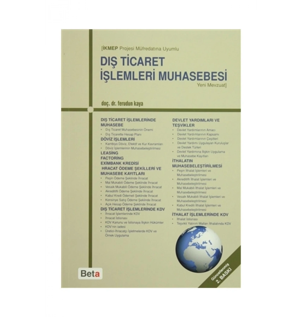 Dış Ticaret İşlemleri Muhasebesi   Beta