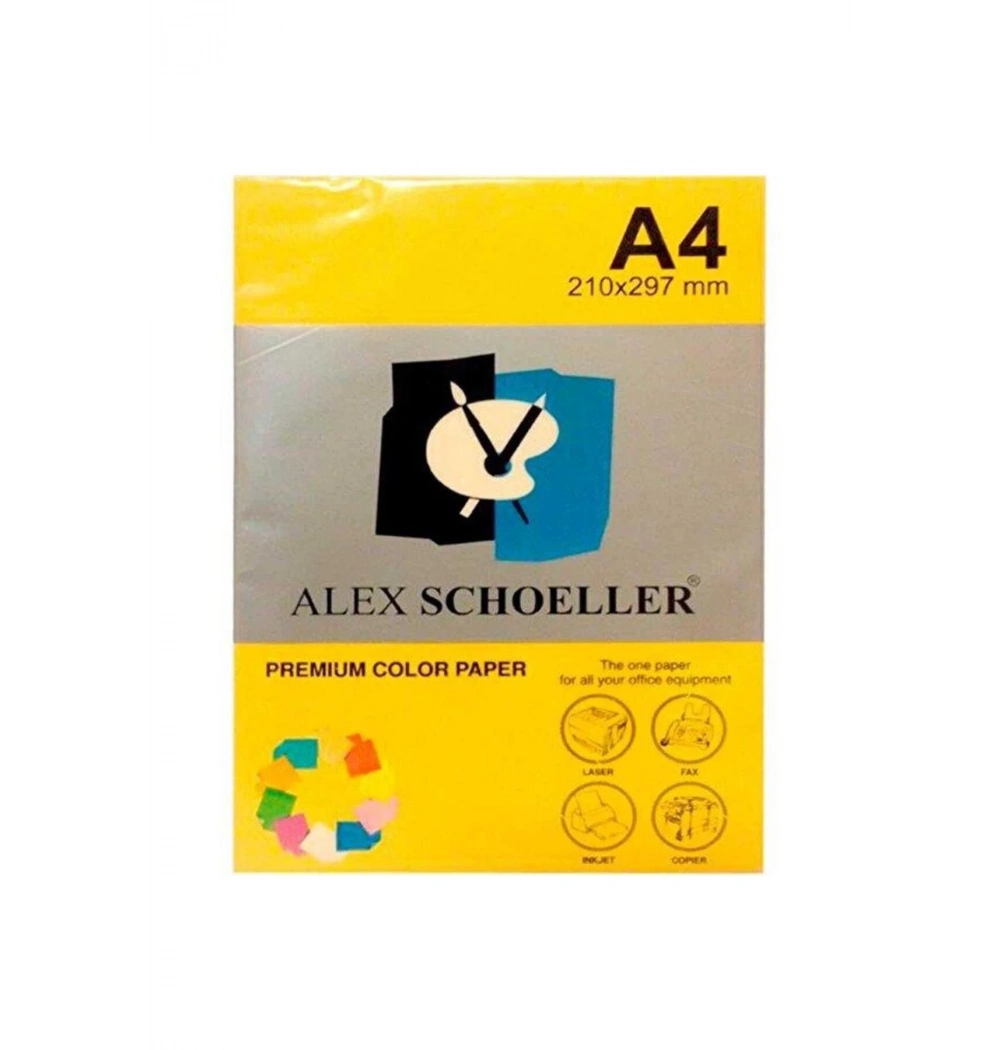 Alex Schoeller Renkli̇ Fotokopi̇ Kağidi 500 Lü A4 Altın Sarı Alx-600