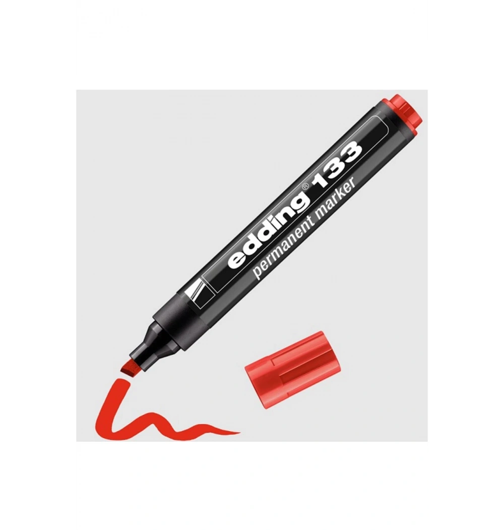 Eddıng 133 Permanent Markör Kesik Uç Kırmızı 4-133002