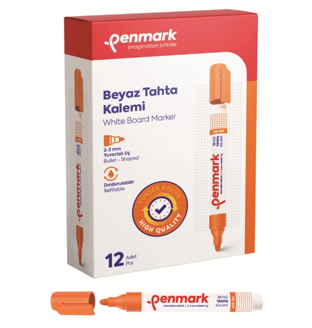 Penmark Tahta Kalemi Turuncu Doldurulabilir Hs-505