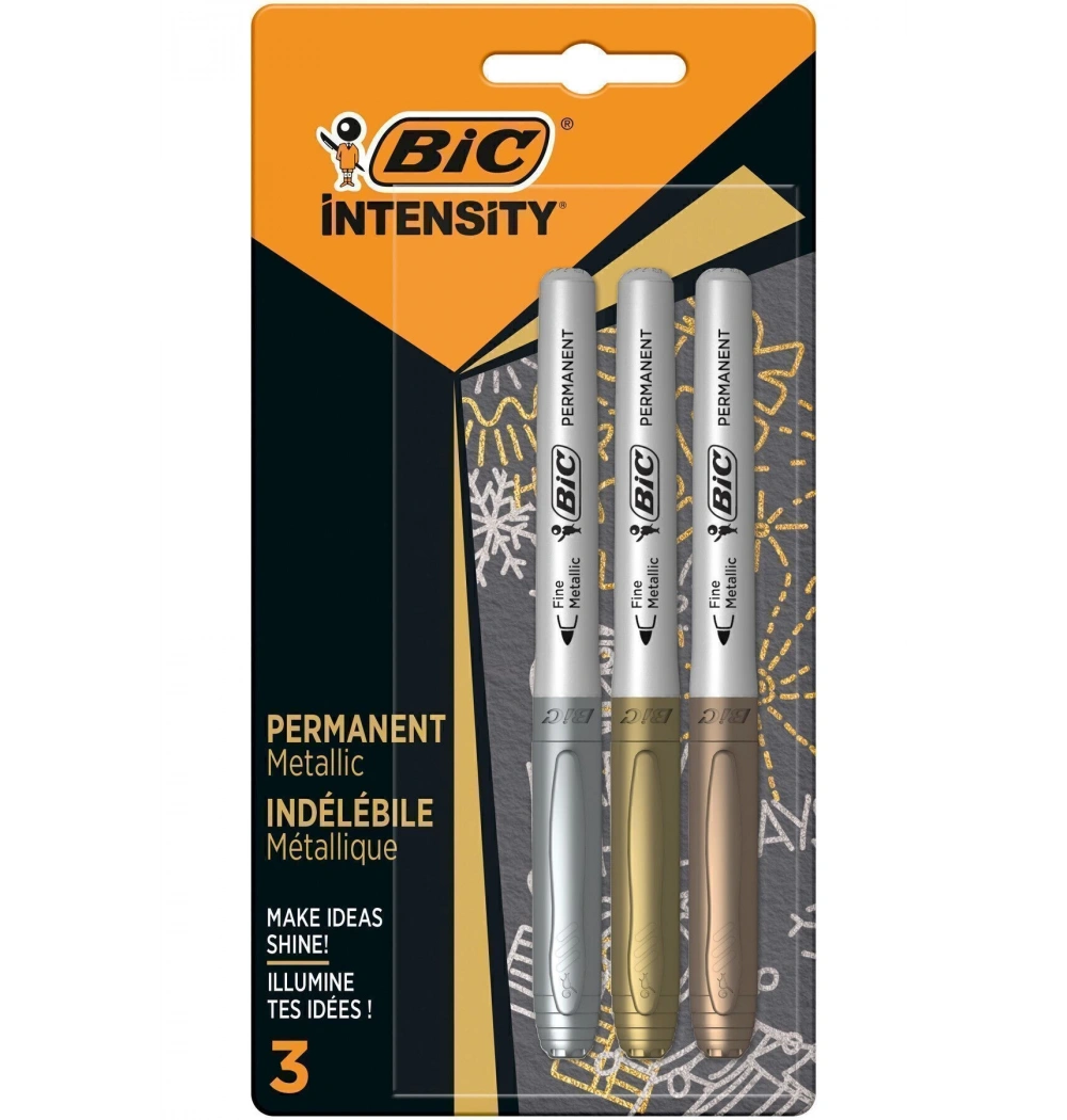 Bic Intensıty Permanent Markör Altın Gümüş Bronz 3Lü Blister 944033